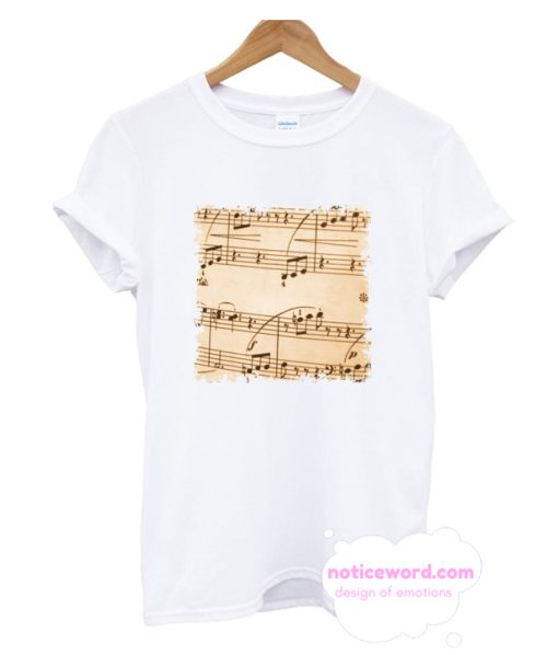 Vintage Sheet Music Notes Musical Score Musician T Shirt