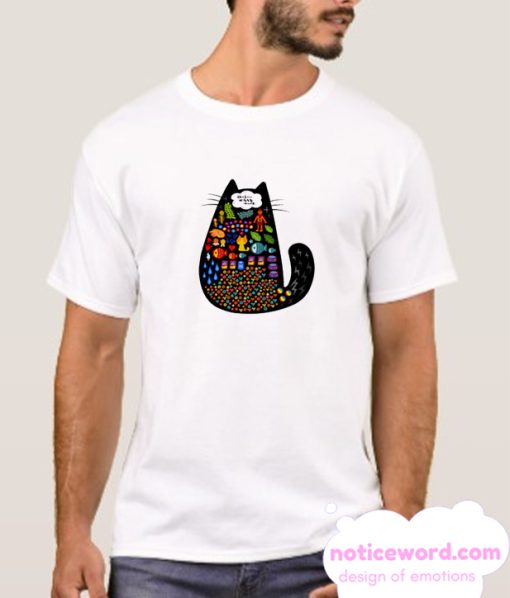 Fat Black Cat smooth T Shirt