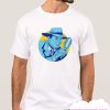 Detective Holding Magnifying Glass Circle Drawing T Shirt