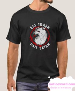 Eat Trash Hail Satan Occult Pentagram Possum T-Shirt