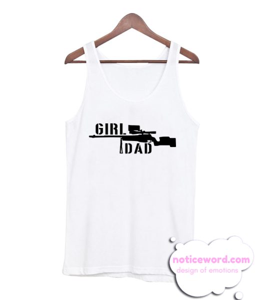 Girl Dad White Tank Top