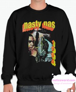 Nasty Nas Vintage Retro Hip Hop Black Sweatshirt