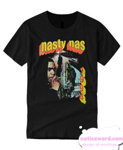 Nasty Nas Vintage Retro Hip Hop Black T-shirt