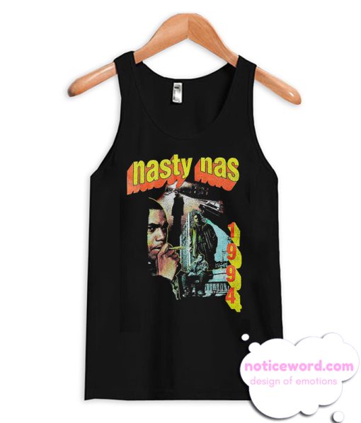 Nasty Nas Vintage Retro Hip Hop Black Tank Top