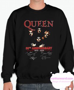 Queen 50th anniversary 1970 2020 signature smooth Sweatshirt