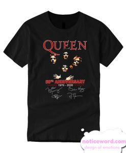 Queen 50th anniversary 1970 2020 signature smooth T Shirt