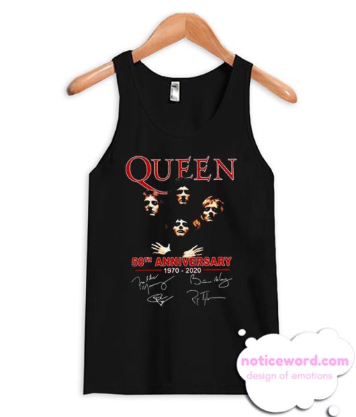 Queen 50th anniversary 1970 2020 signature smooth Tank Top