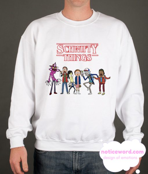 Stranger Things and Rick and Morty Sweatshirt