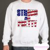 Strong And Pretty American Flag smooth Sweatshirt