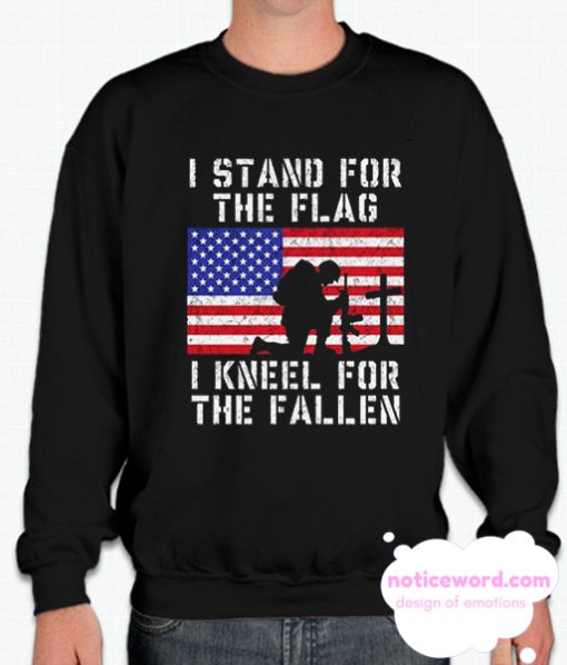 Veteran Gift USA American Flag - Stand For The Flag smooth Sweatshirt