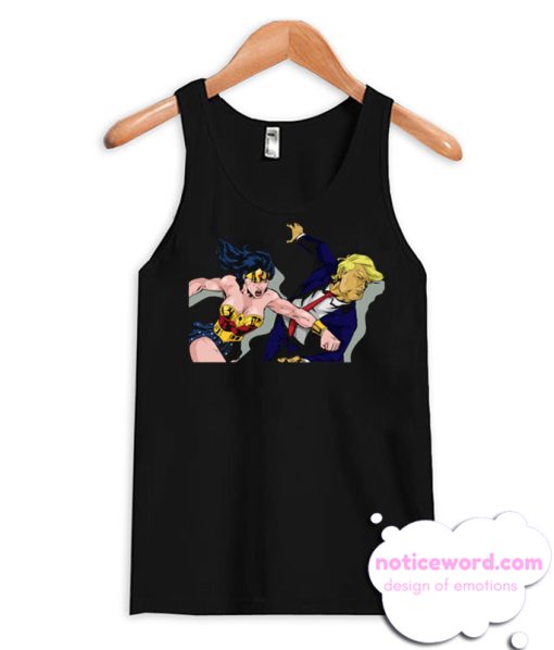 Wonder Woman Punching Donald Trump smooth Tank Top