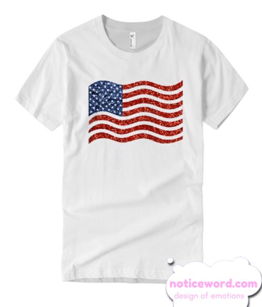 sequin american flag Light smooth T-Shirt