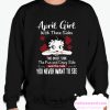 April Girl with three sides Sweatshirt