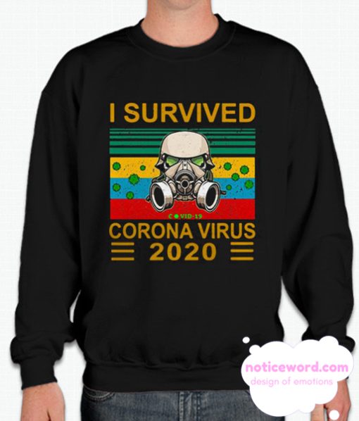 I survived Corona Virus 2020 Covid 19 sunset Sweatshirt