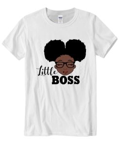 African American Black Girl Little Boss Afro Puffs DH T shirt