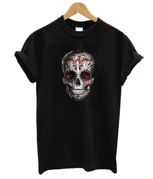 Alabama Crimson Skull flower DH T shirt