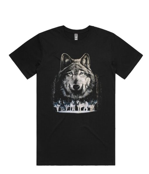 Alpha Wolf and Pack Black DH T Shirt