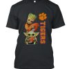 Baby Groot and baby Yoda hug Clemson Tigers DH T Shirt