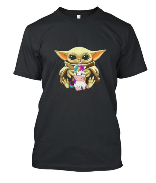 Baby Yoda hug unicorn DH T Shirt