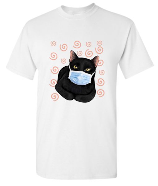 Black cat face mask DH T Shirt