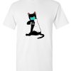 Black cat face mask fuck Corona tattoo DH T Shirt