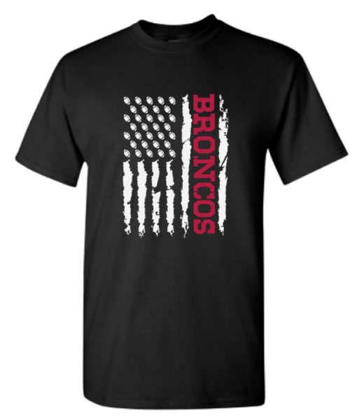 Broncos Football, American Flag DH T-Shirt