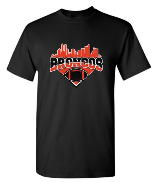 Broncos Football Skyline Football Team DH T Shirt