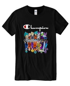 Champion Dragon Ball characters chibi water reflection DH T-Shirt