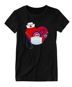 Chicago stethoscope nurse good heart face mask love IF DH T-Shirt