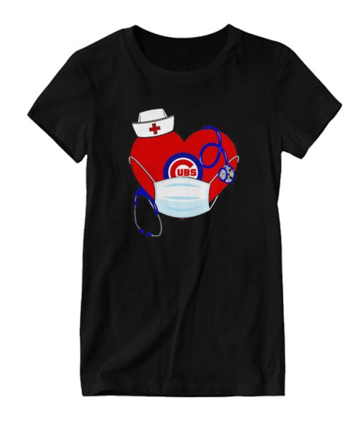 Chicago stethoscope nurse good heart face mask love IF DH T-Shirt