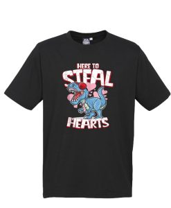 Here To Steal Hearts Dinosaur DH T Shirt