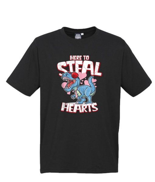 Here To Steal Hearts Dinosaur DH T Shirt