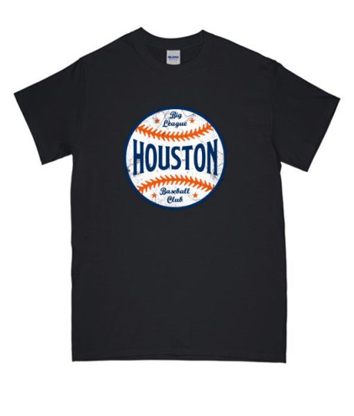 Houston Retro Big League Baseball - Navy DH T-Shirt