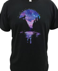 Howling Wolf Galaxy Moon DH T-Shirt