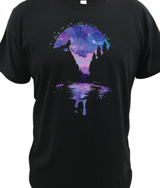 Howling Wolf Galaxy Moon DH T-Shirt