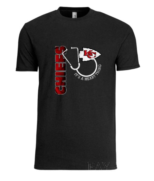 Kansas City Chiefs It's A Heart Thing Stethoscope NFL T Shirt (2)