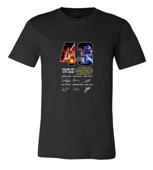 43 Years Of Star Wars 1977-2020 Signatures DH T Shirt