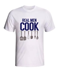 Apron dad or grandpa funny real men cook DH T shirt