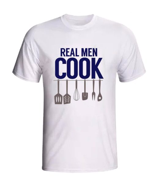 Apron dad or grandpa funny real men cook DH T shirt