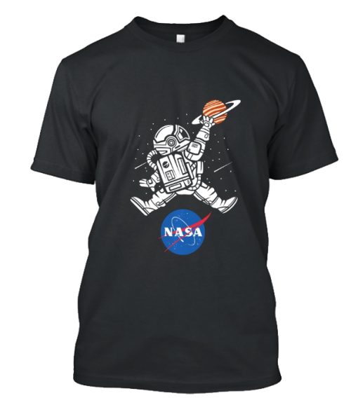 Astronaut Basketball Jump Nasa Pullover DH T-shirt