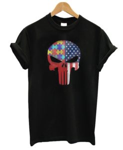 Autism American Skull DH T-Shirt