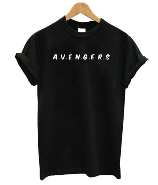 Avengers Friends Black DH T-Shirt