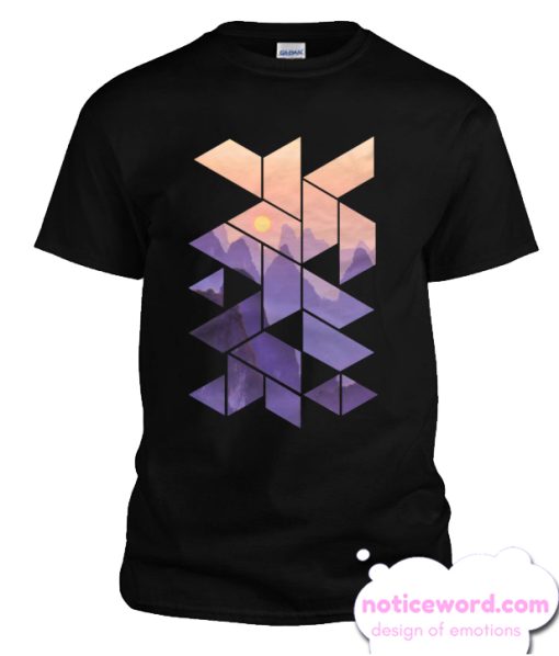 Geometric Sunset The Mountain smooth T Shirt