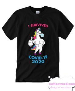 Gym Unicorn I survived covid-19 2020 smooth T-Shirt