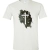 Jesus Lives Cross Grunge Christian DH T Shirt