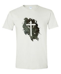 Jesus Lives Cross Grunge Christian DH T Shirt