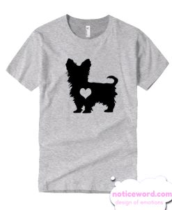 Yorkie Heart Dog smooth T Shirt