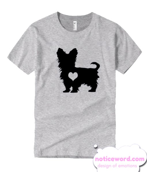 Yorkie Heart Dog smooth T Shirt