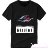 Believe - Santa Flying a Dragon smooth T Shirt