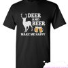 Deer And Beer Make Me Happy smooth T Shirt